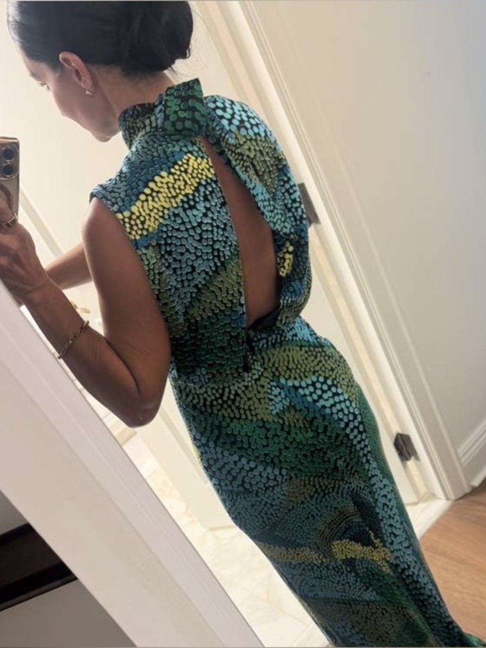 SALONI Fleur Dot Print Dress – Size 4 | MSRP $950 | Rent the Runway - Picture 4 of 13